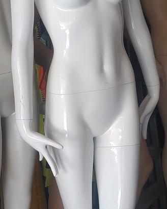 manichino donna bianco lucido