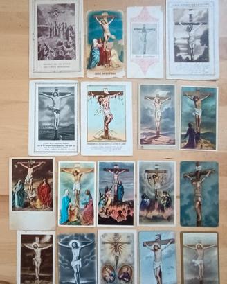 Lotto 33 Immaginette sacre + cartoline Crocifisso