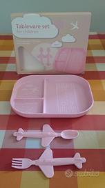 Set piatto e posate per svezzamento neonato 