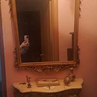 specchio con consolle antica stile barocco 