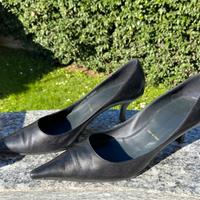 Scarpe con tacco in pelle nera Bruno Magli