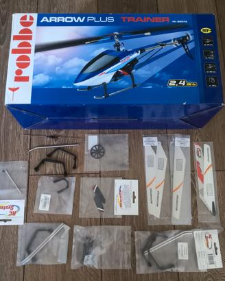 Elicottero rc elettrico pronto al volo con ricambi