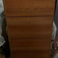 Scarpiera salvaspazio noce