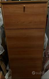 Scarpiera salvaspazio noce