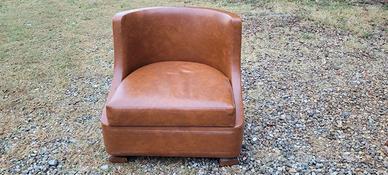 Poltroncina in pelle, vintage
