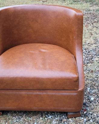 Poltroncina in pelle, vintage