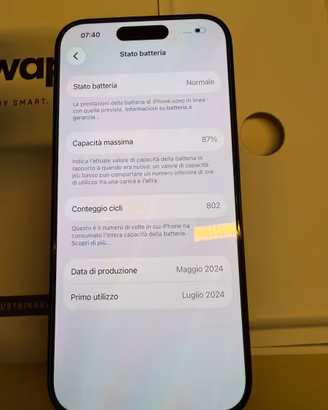 Iphone 15 pro 256gb blu