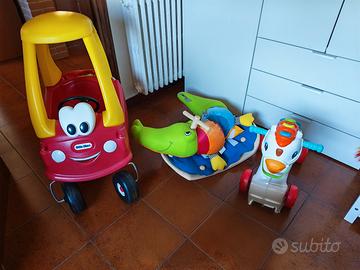 gruppo di 3 giochi cavalcabili unisex