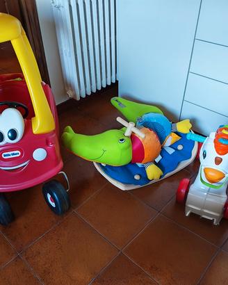 gruppo di 3 giochi cavalcabili unisex
