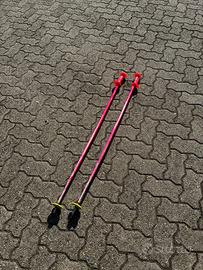 Bastoncini da sci 120 cm, rosa fluo