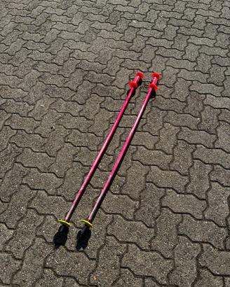 Bastoncini da sci 120 cm, rosa fluo