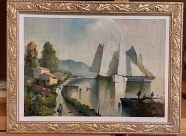 Dipinto olio su tavoletta. 