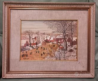 Quadro Inverno del pittore Menegatti