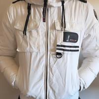 Giacca Boomber Museum Bianco con cappuccio