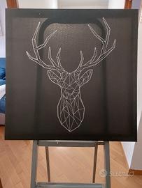 Quadro ricamato su tela