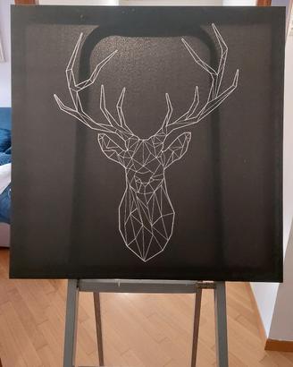 Quadro ricamato su tela