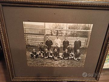 antica fotografia originale di calciatori 