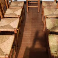 SEDIE RUSTICHE DI FAGGIO CON SEDUTA IN PAGLIA