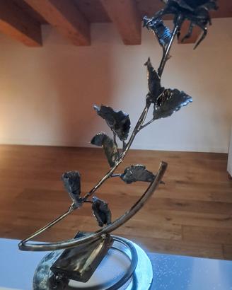 Rosa in ferro battuto fatta a  mano