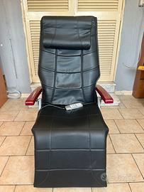 Sedia a sdraio massaggiante imbottita in pelle