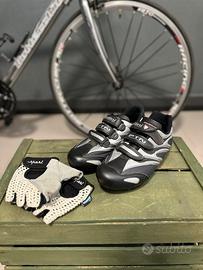 Scarpe Ciclismo Nalini n. 41 con Attacchi + Guanti