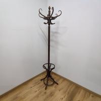 attaccapanni in legno curvo scuro Thonet, anni '30