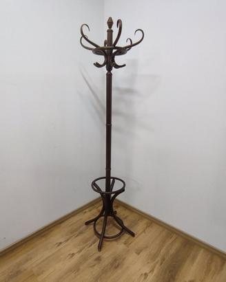 attaccapanni in legno curvo scuro Thonet, anni '30