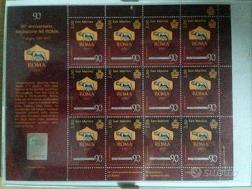 Francobolli 90° ANNIVERSARIO FONDAZIONE AS ROMA