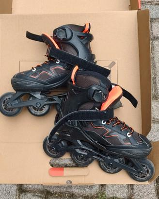Roller Decathlon Fitness 3 Black Orange 32/35