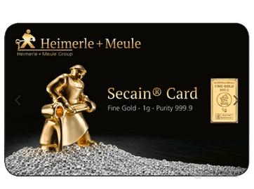 Lingotto d'oro Heimerle Meule da 1 g. 
