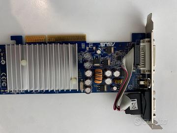 Scheda video AGP Nvidia 6200LE retro computer PC