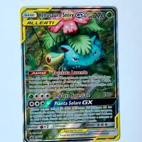 Carta pokemon GX Venosaur e Snivy Alleati Promo