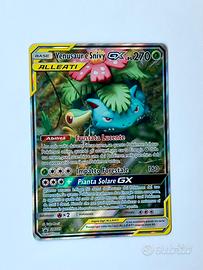 Carta pokemon GX Venosaur e Snivy Alleati Promo