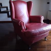 Poltrona Frau DIONISIO in pelle rossa