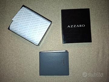 AZZARO portafoglio nuovo vera pelle colore grigio.