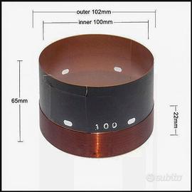 Bobina ricambio Woofer Coil 1600W Max 18 pollici