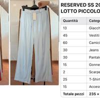 INGROSSO STOCK ABBIGLIAMENTO DONNA RESERVED 2025