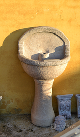 Fontanella a mura di pietra ricostruita Bonfante