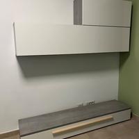 Set mobili/mensola cassettone a parete e tv