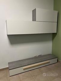 Set mobili/mensola cassettone a parete e tv