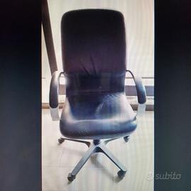 poltrona presidenziale in pelle naturale