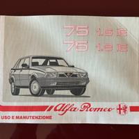 Libretto Uso e Manutenzione – Alfa 75 1.8 i.e.