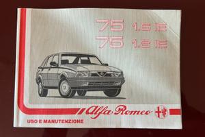 Libretto Uso e Manutenzione – Alfa 75 1.8 i.e.