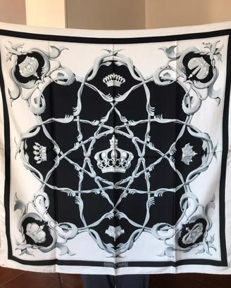 Foulard Hermes Crowns blu 1969 (Jackie.Kennedy)