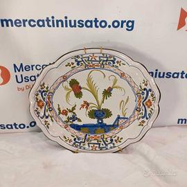 Vassoio in maiolica Faenza primi 900