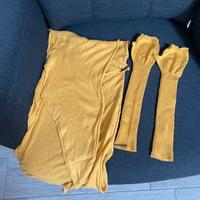 Sciarpa e guanti donna Twin Set color ocra