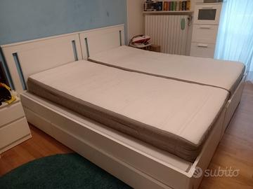2 letti Ikea Songesand più materassi Hamavik