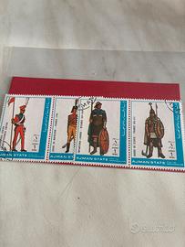 Francobolli ajman state sigillati