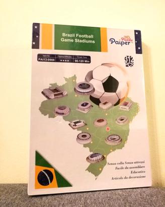 Brazil Football Game Stadium - 3D Puzzle Paiper