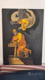 quadro omaggio al Caravaggio San Matteo e l'angelo